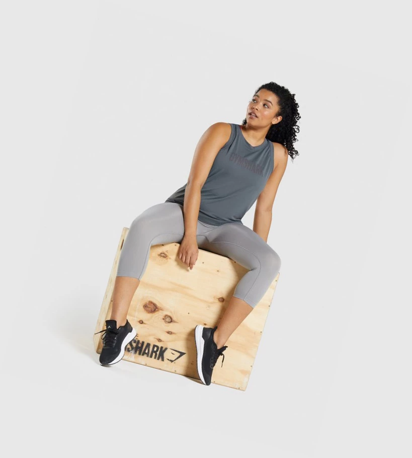 Gymshark Fit Seamless Naisten Hihaton Paita Harmaat | KIBRZX849