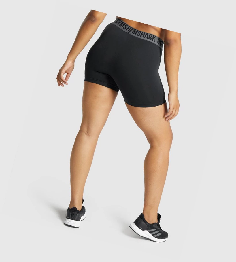 Gymshark Fit Seamless Naisten Shortsit Mustat | UBYGHZ601