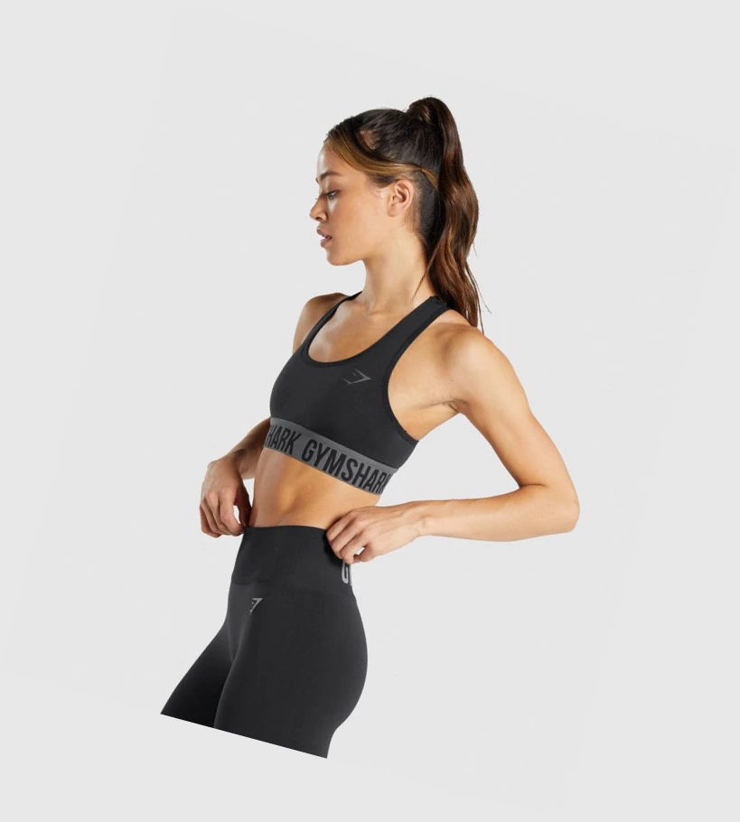 Gymshark Fit Seamless Naisten Urheiluliivit Mustat | ARHXVQ974