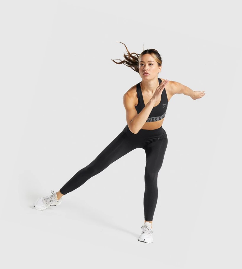 Gymshark Fit Seamless Naisten Urheiluliivit Mustat | ARHXVQ974