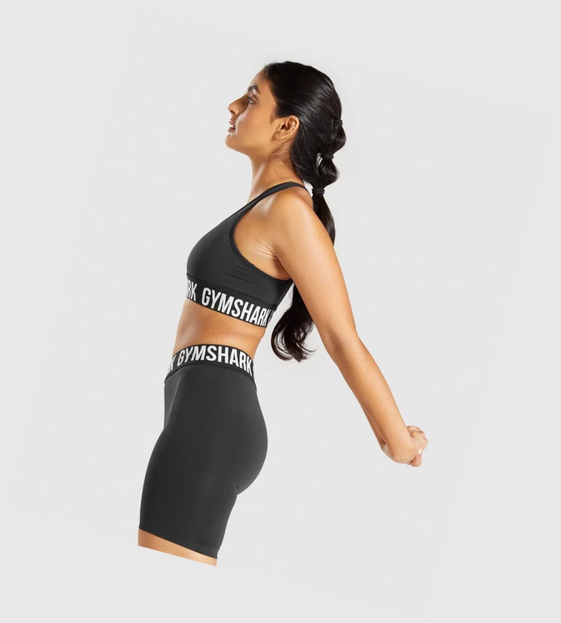 Gymshark Fit Seamless Naisten Urheiluliivit Mustat Valkoinen | HDLWNX127