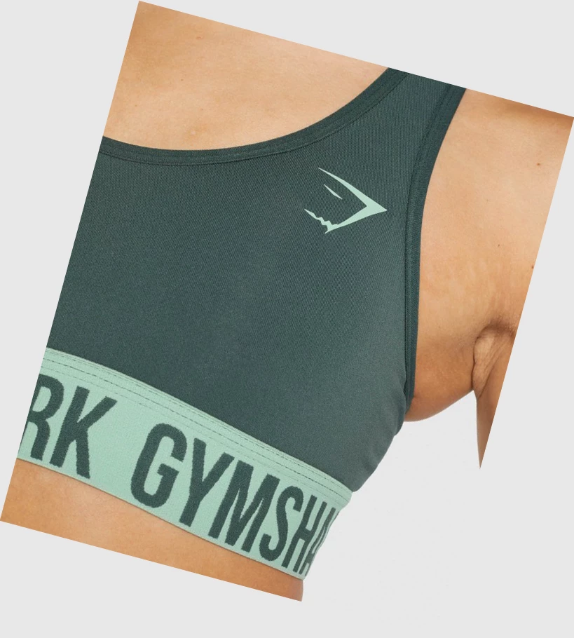 Gymshark Fit Seamless Naisten Urheiluliivit Vihreä | WMUKIP125