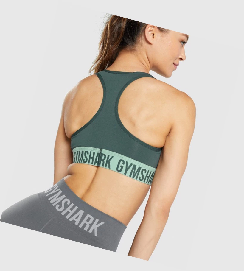 Gymshark Fit Seamless Naisten Urheiluliivit Vihreä | WMUKIP125