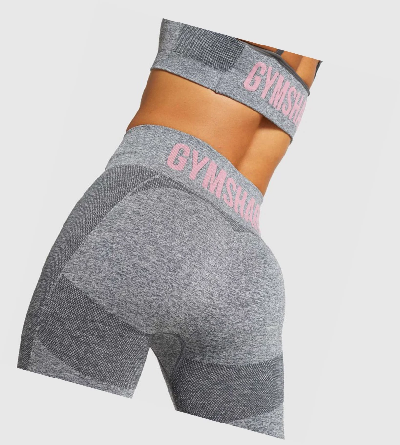 Gymshark Flex Cycling Naisten Shortsit Harmaat Pinkki | AEFQDN852