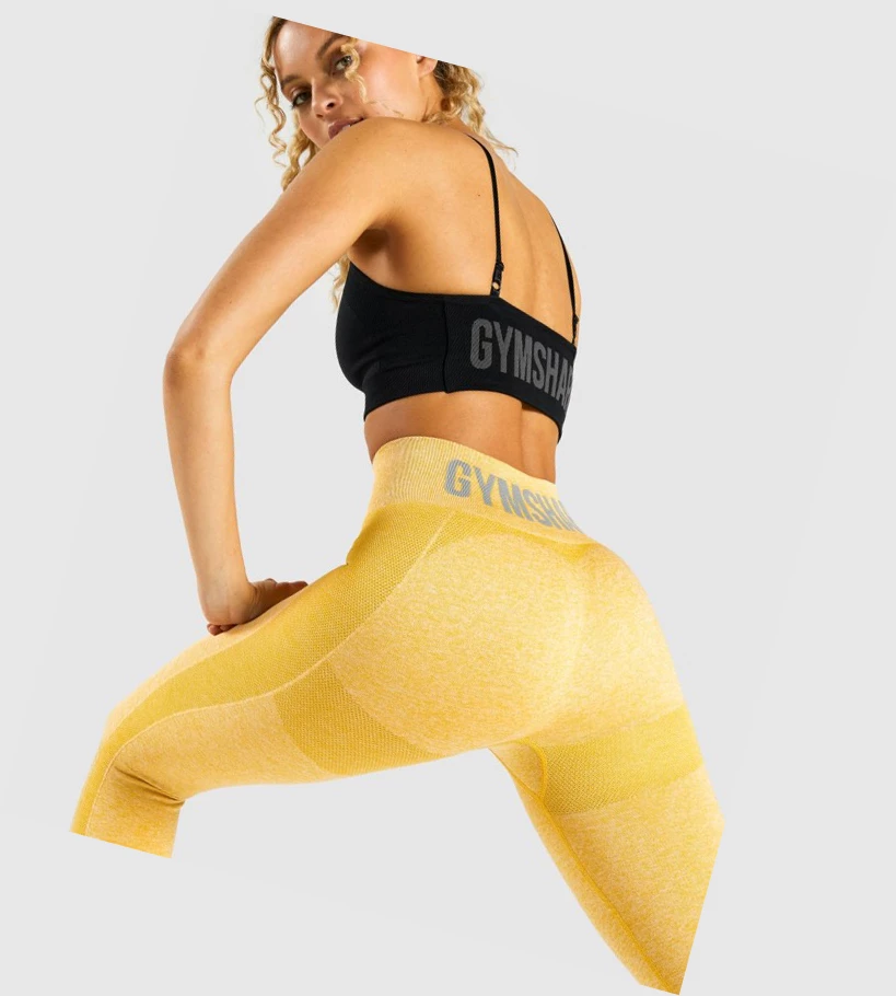 Gymshark Flex High Waisted Naisten Leggingsit Keltainen | MWGCPB361
