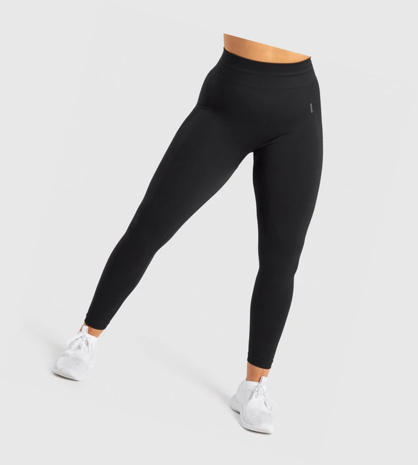 Gymshark Flex High Waisted Naisten Leggingsit Mustat Harmaat | WQGLKZ789
