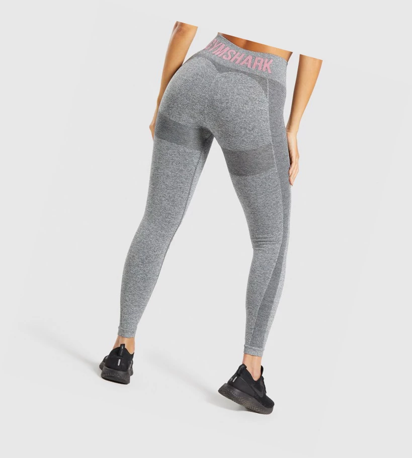 Gymshark Flex High Waisted Naisten Leggingsit Harmaat Pinkki | YOUFHG302