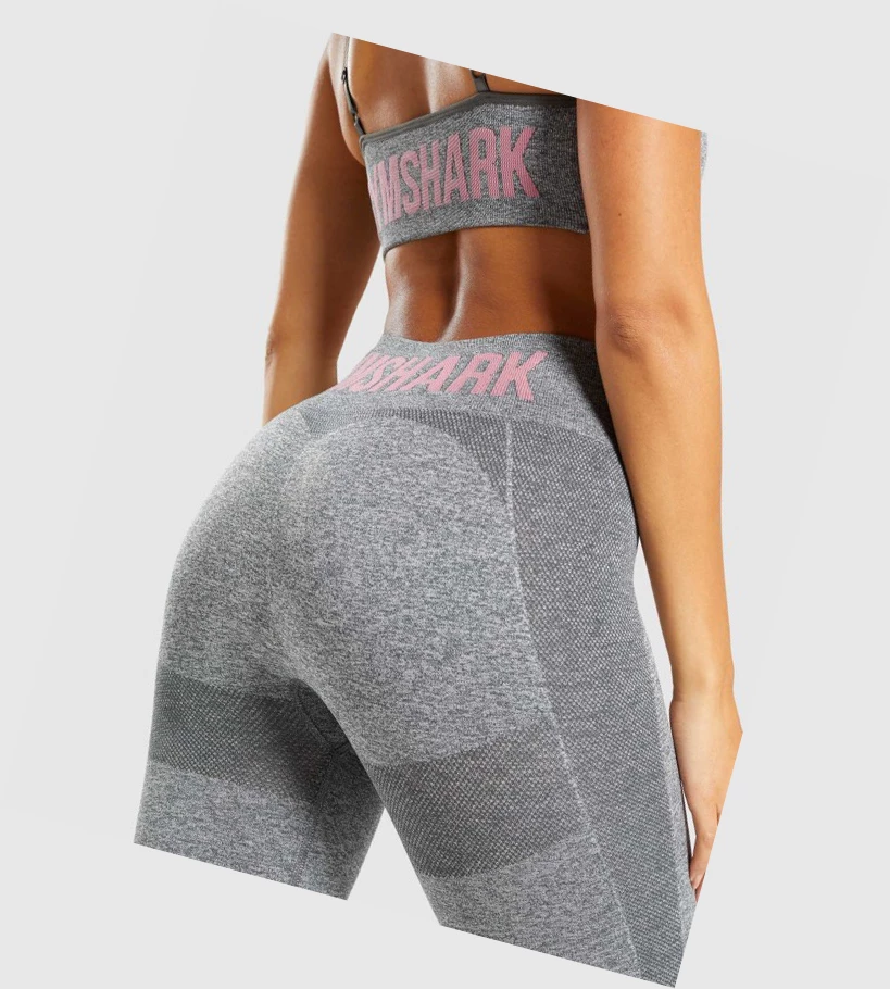 Gymshark Flex High Waisted Naisten Leggingsit Harmaat Pinkki | YOUFHG302