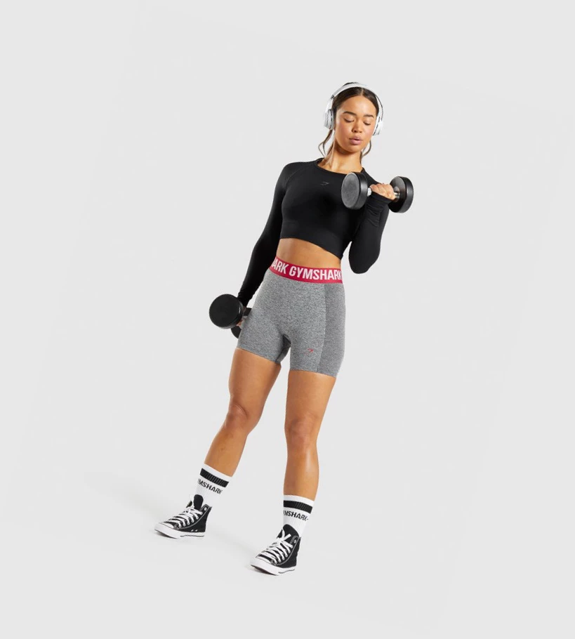 Gymshark Flex Naisten Shortsit Harmaat | DFEONW321