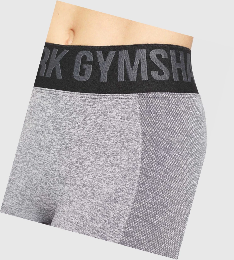 Gymshark Flex Naisten Shortsit Harmaat Mustat | VDTSCU014