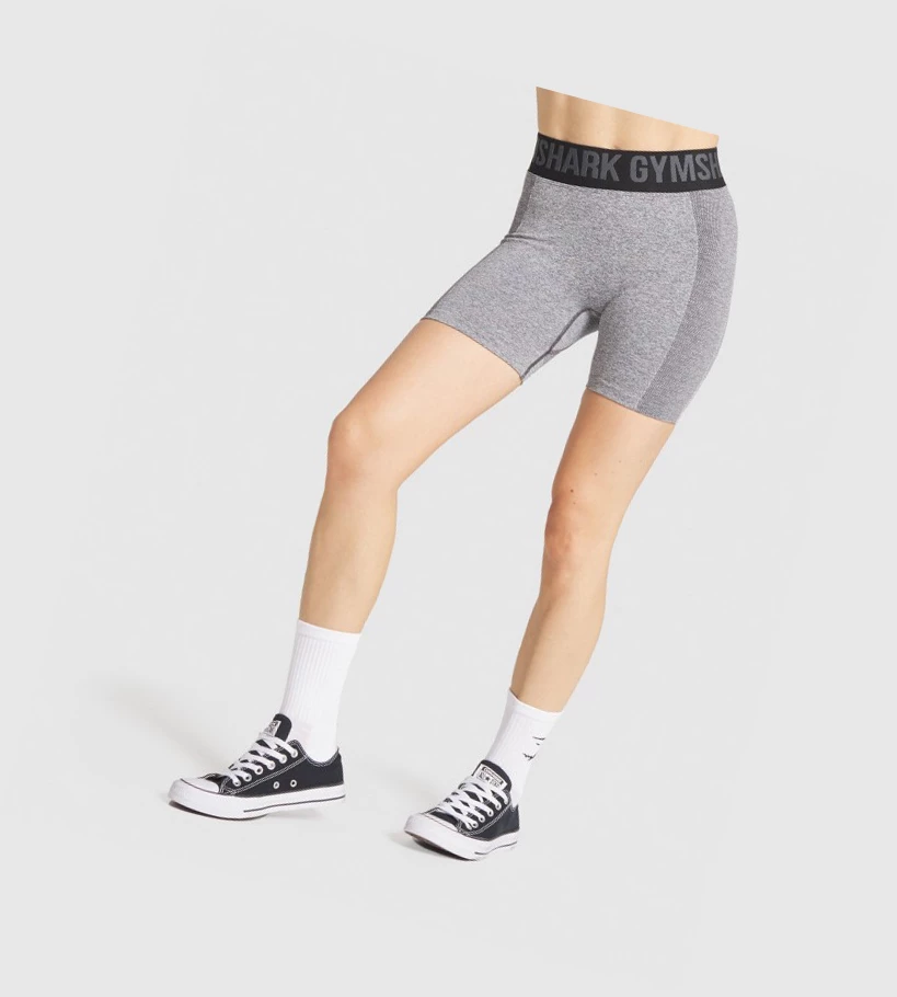 Gymshark Flex Naisten Shortsit Harmaat Mustat | VDTSCU014