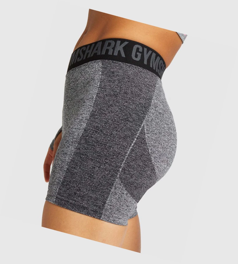 Gymshark Flex Naisten Shortsit Mustat Harmaat | ZXAROT607