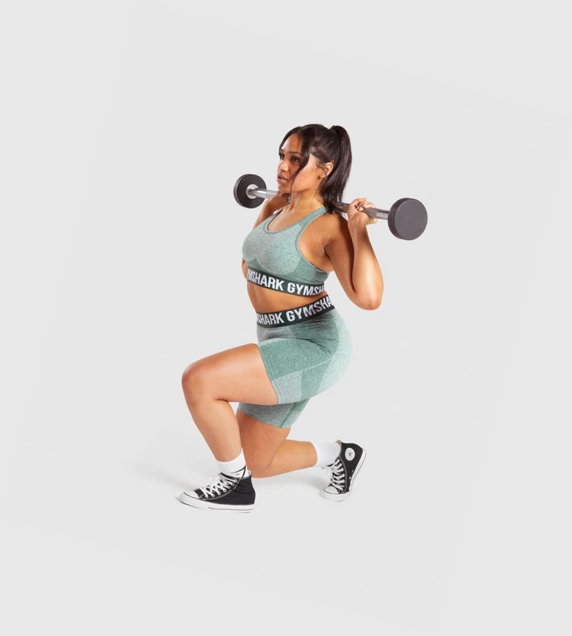 Gymshark Flex Naisten Shortsit Tummanvihreä | PIOXLY195