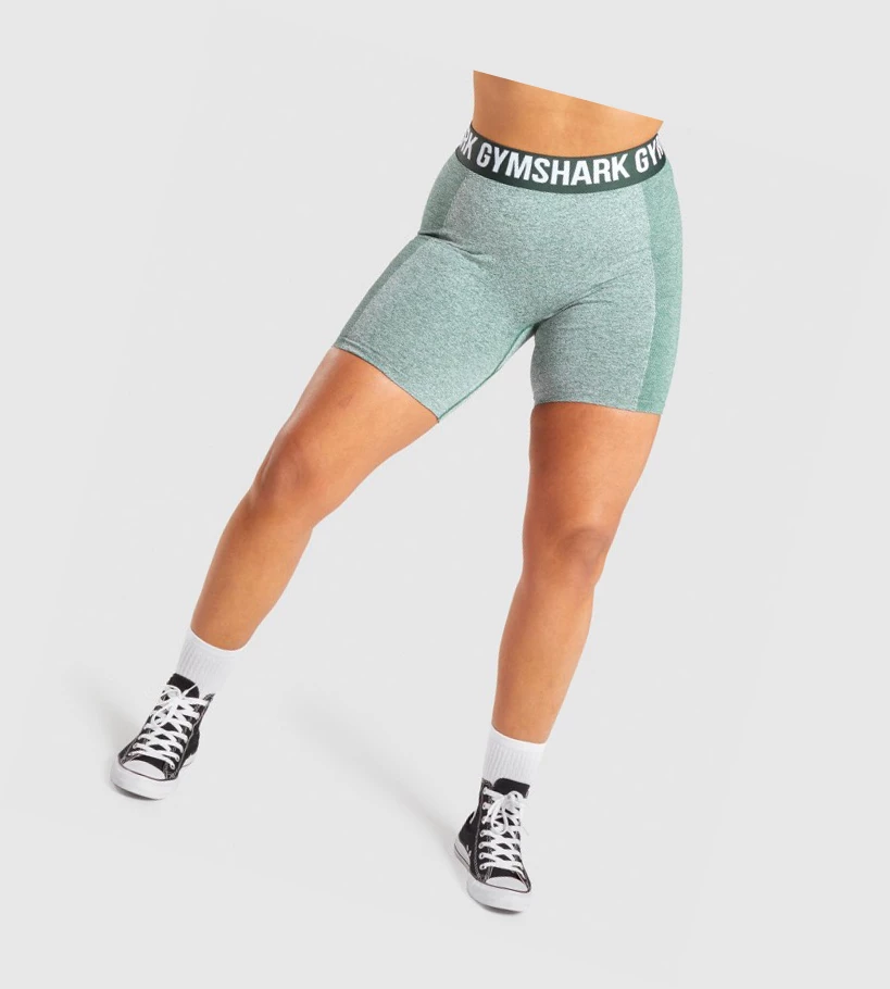 Gymshark Flex Naisten Shortsit Tummanvihreä | PIOXLY195