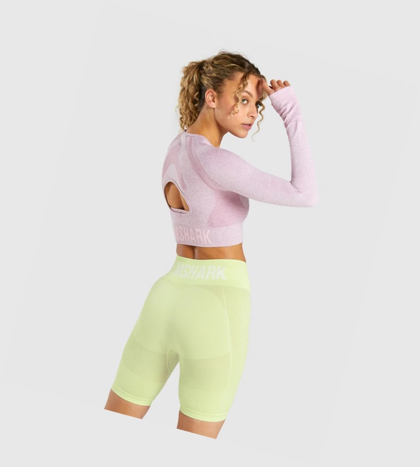 Gymshark Flex Sports Crop Top Naisten Puserot Vaaleanvioletit | YWCAGD094