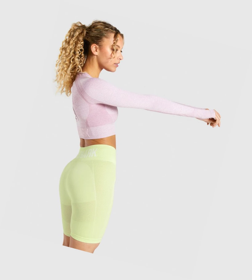 Gymshark Flex Sports Crop Top Naisten Puserot Vaaleanvioletit | YWCAGD094