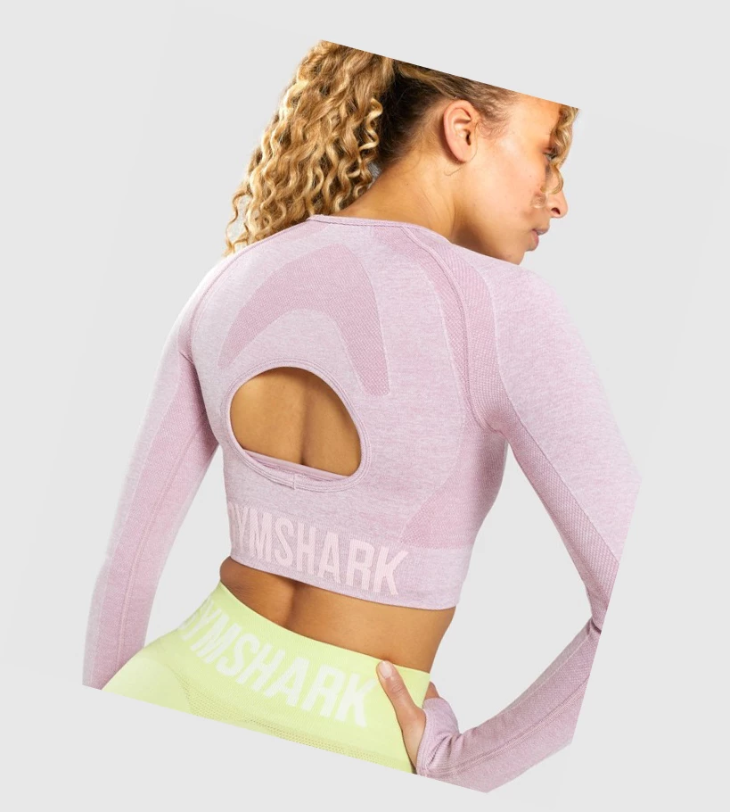 Gymshark Flex Sports Crop Top Naisten Puserot Vaaleanvioletit | YWCAGD094