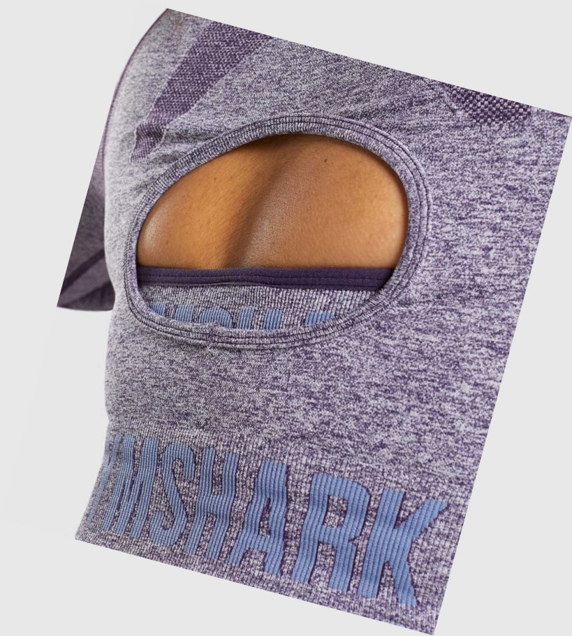 Gymshark Flex Sports Crop Top Naisten T Paidat Violetit | FMIVDU894