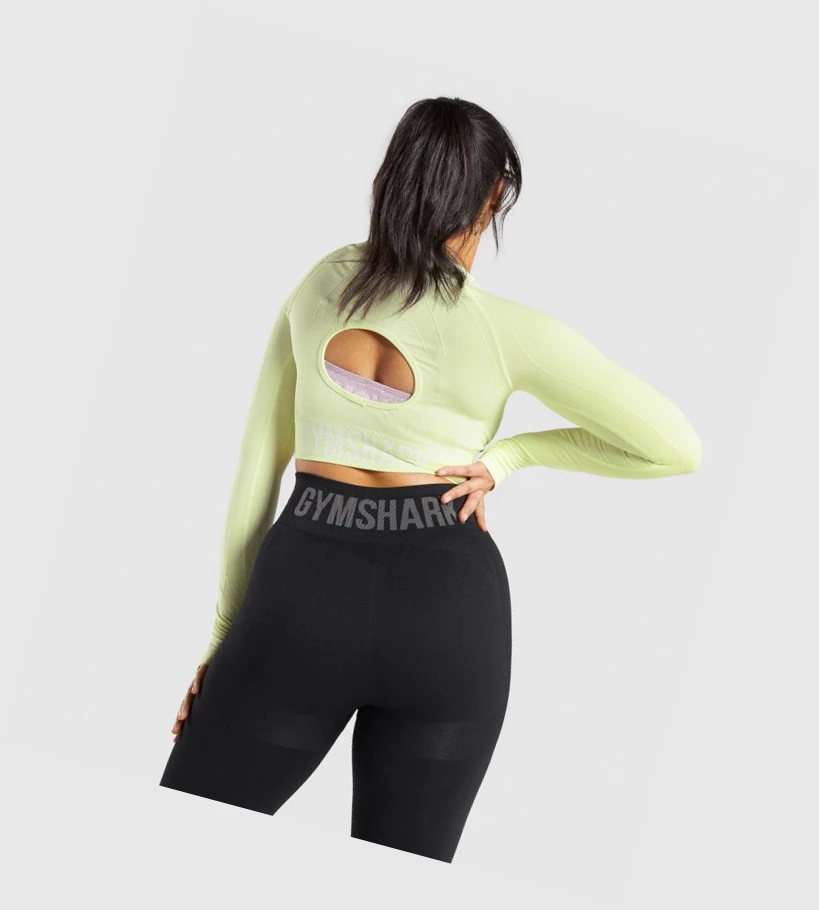Gymshark Flex Sports Crop Top Naisten T Paidat Vaaleanvihreä | XFVRBT175