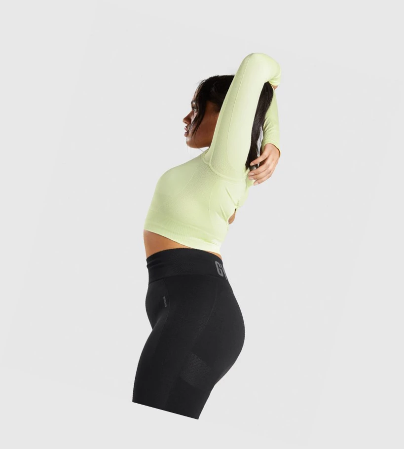 Gymshark Flex Sports Crop Top Naisten T Paidat Vaaleanvihreä | XFVRBT175
