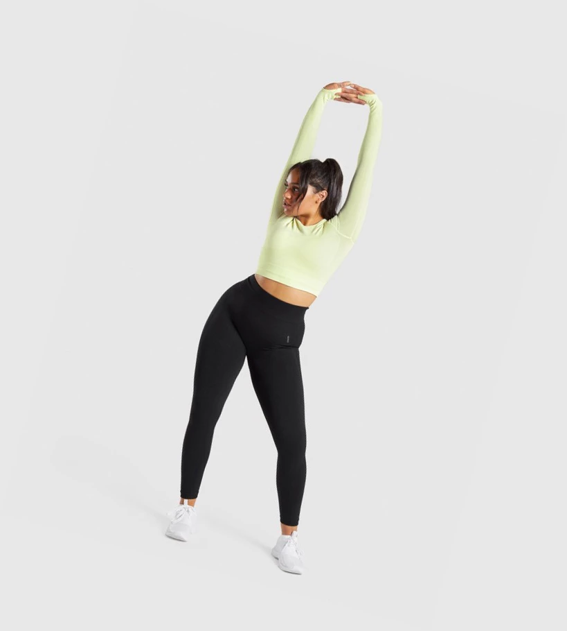 Gymshark Flex Sports Crop Top Naisten T Paidat Vaaleanvihreä | XFVRBT175