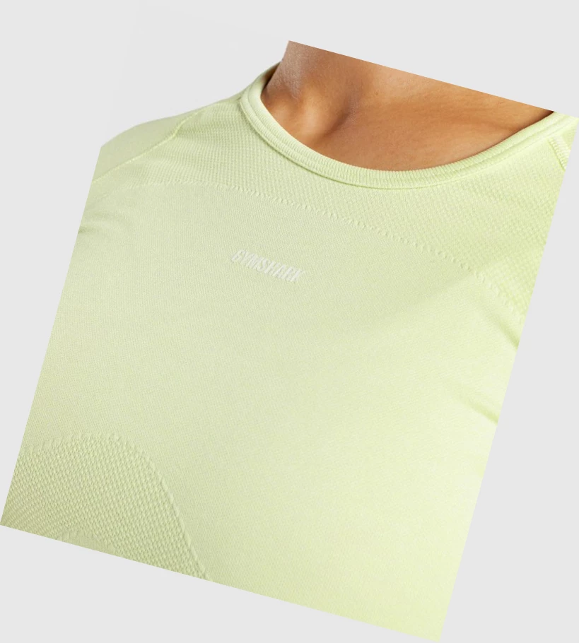 Gymshark Flex Sports Crop Top Naisten T Paidat Vaaleanvihreä | XFVRBT175