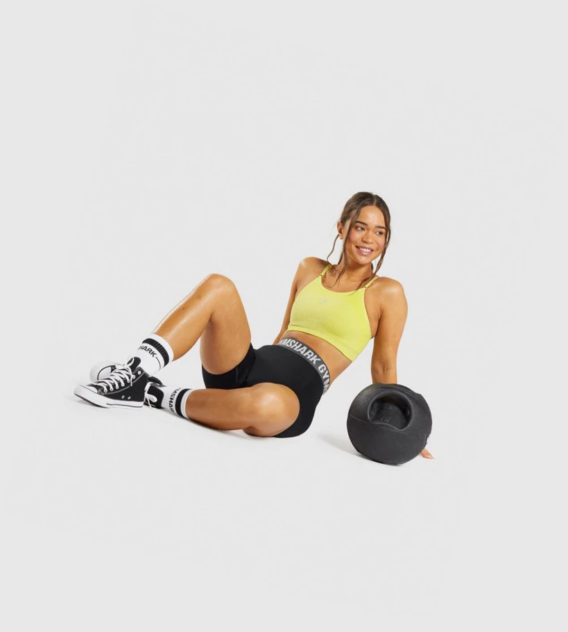 Gymshark Flex Strappy Naisten Urheiluliivit Keltainen | XTMCKO605