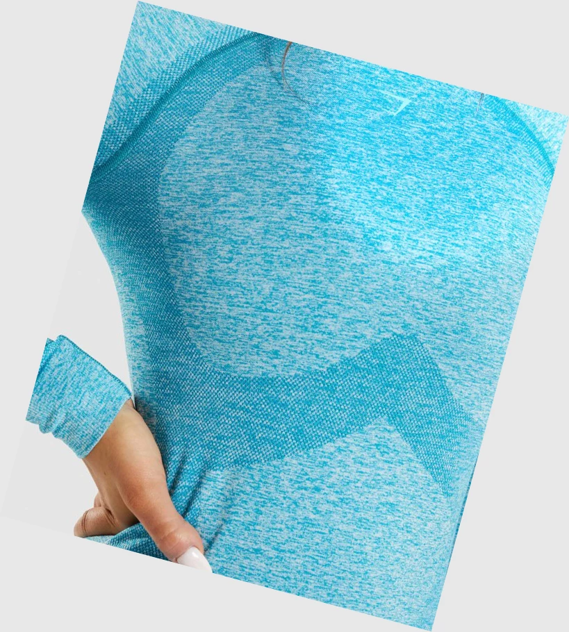 Gymshark Flex Top Naisten T Paidat Sininen | PZMKVY952