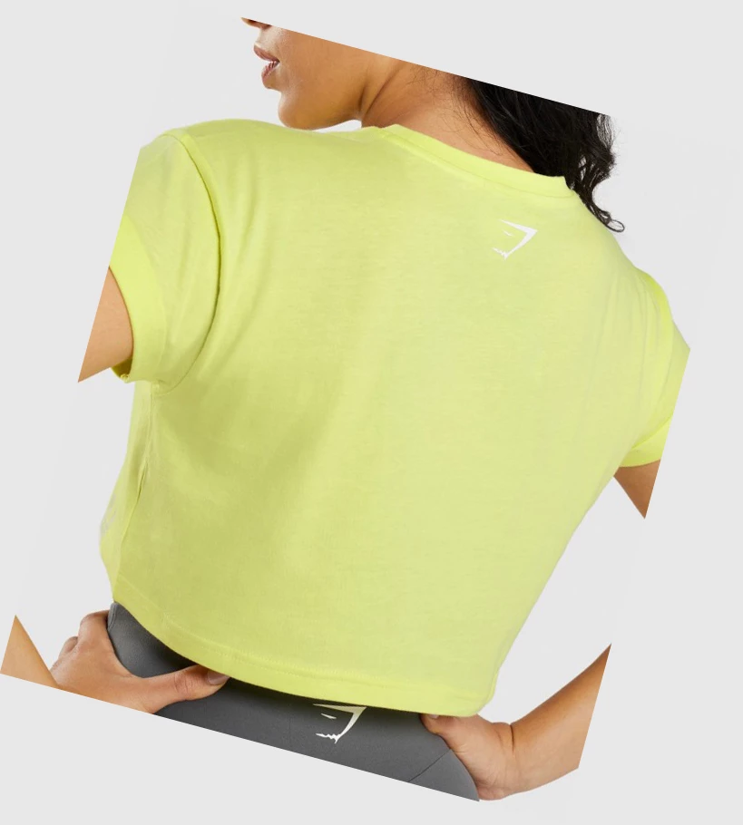 Gymshark Fraction Crop Top Naisten Puserot Vihreä | XMQWGN049