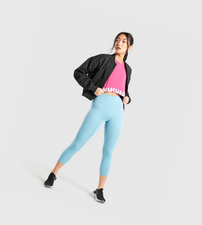Gymshark Fraction Crop Top Naisten T Paidat Pinkki | NGBVDT637