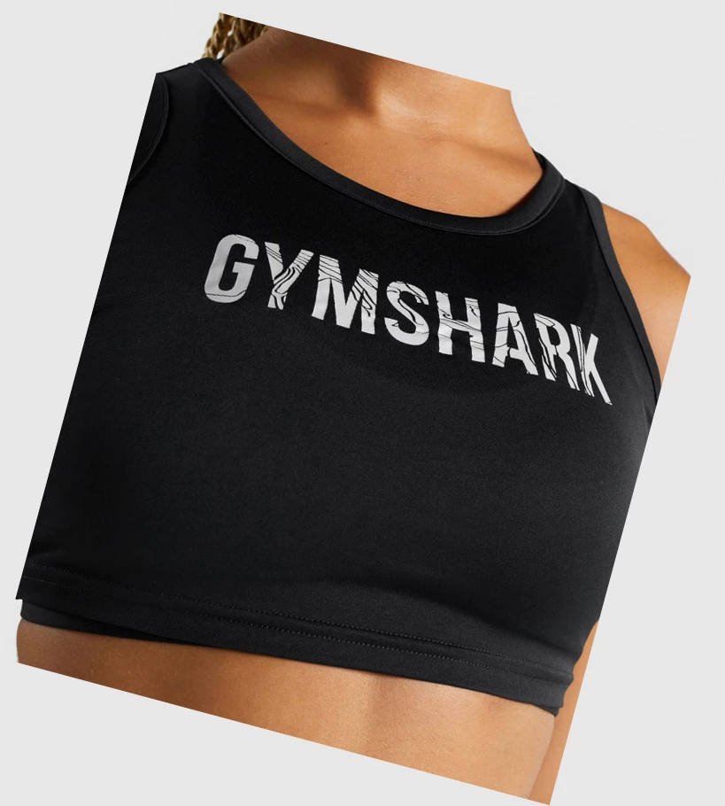 Gymshark GS Power Crop Top Naisten Puserot Mustat | JDTXOA860