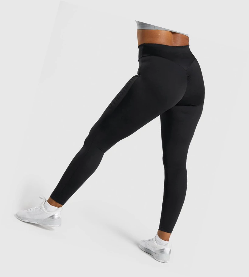 Gymshark GS Power High Waisted Naisten Leggingsit Mustat | HKYRPI916