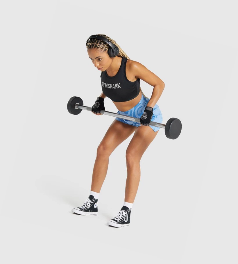 Gymshark GS Power Jacquard Naisten Shortsit Sininen | EPMNAK703