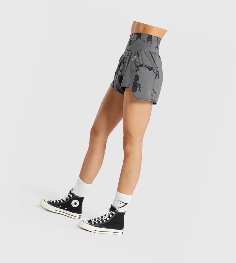 Gymshark GS Power Jacquard Naisten Shortsit Mustat | ETLXQS856