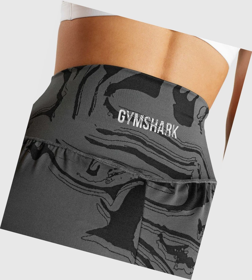 Gymshark GS Power Jacquard Naisten Shortsit Mustat | ETLXQS856