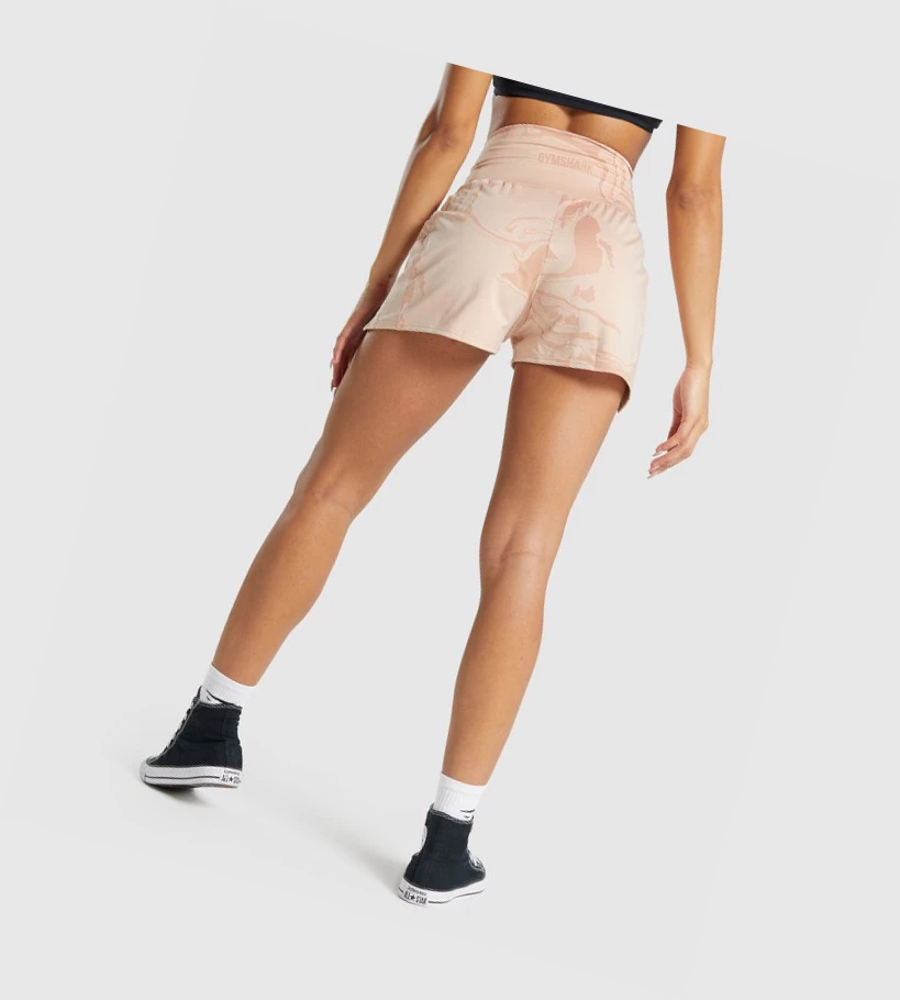 Gymshark GS Power Jacquard Naisten Shortsit Vaaleanpinkki | JBIYDE706