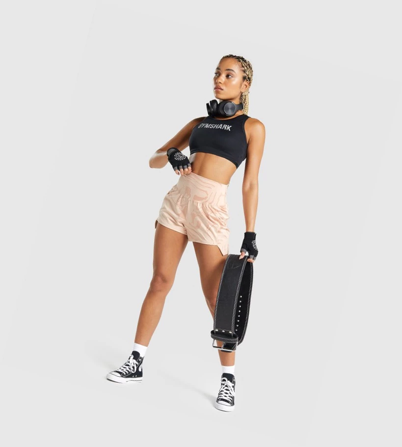 Gymshark GS Power Jacquard Naisten Shortsit Vaaleanpinkki | JBIYDE706