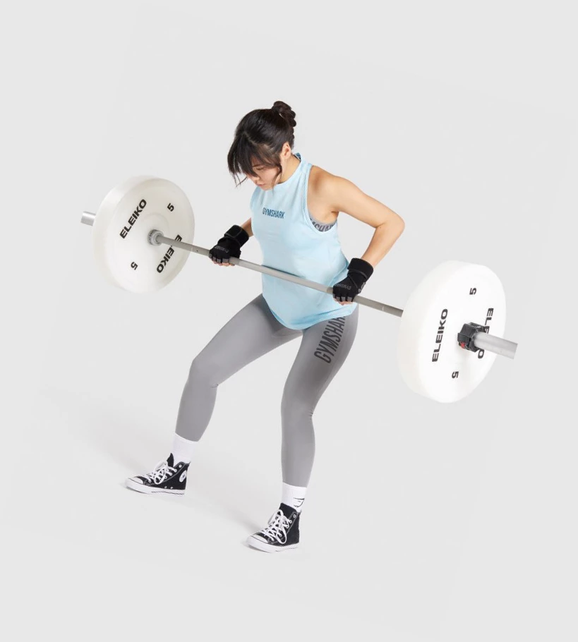 Gymshark GS Power Naisten Hihaton Paita Vaaleansininen | DYXCNS206