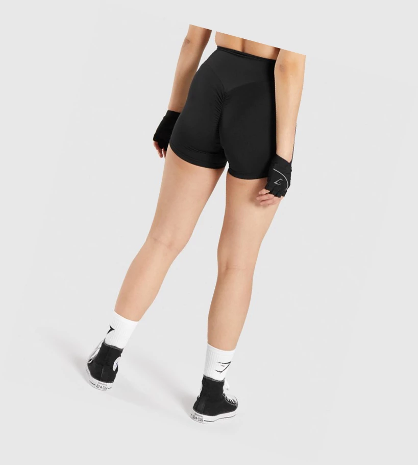 Gymshark GS Power Naisten Shortsit Mustat | PSZJCV842