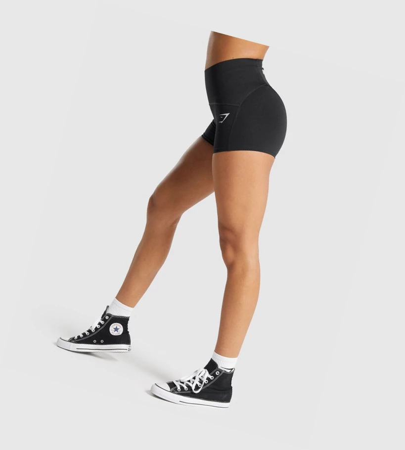 Gymshark GS Power Support Naisten Shortsit Mustat | HYOKXG637