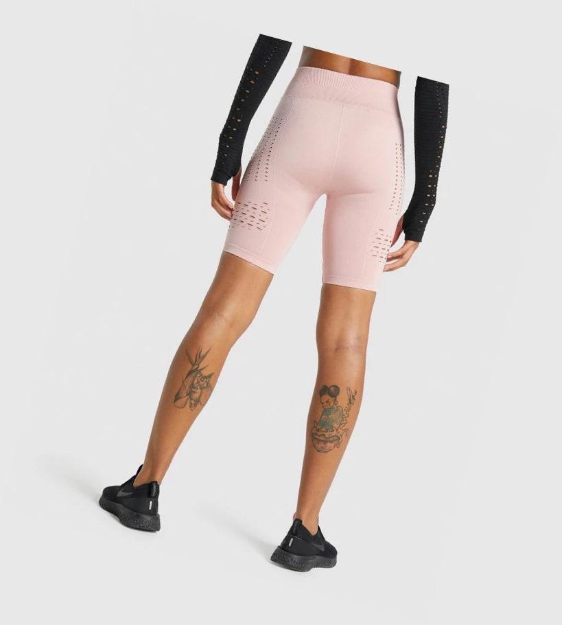 Gymshark Glow Seamless Naisten Shortsit Vaaleanpinkki | VNCTIQ873