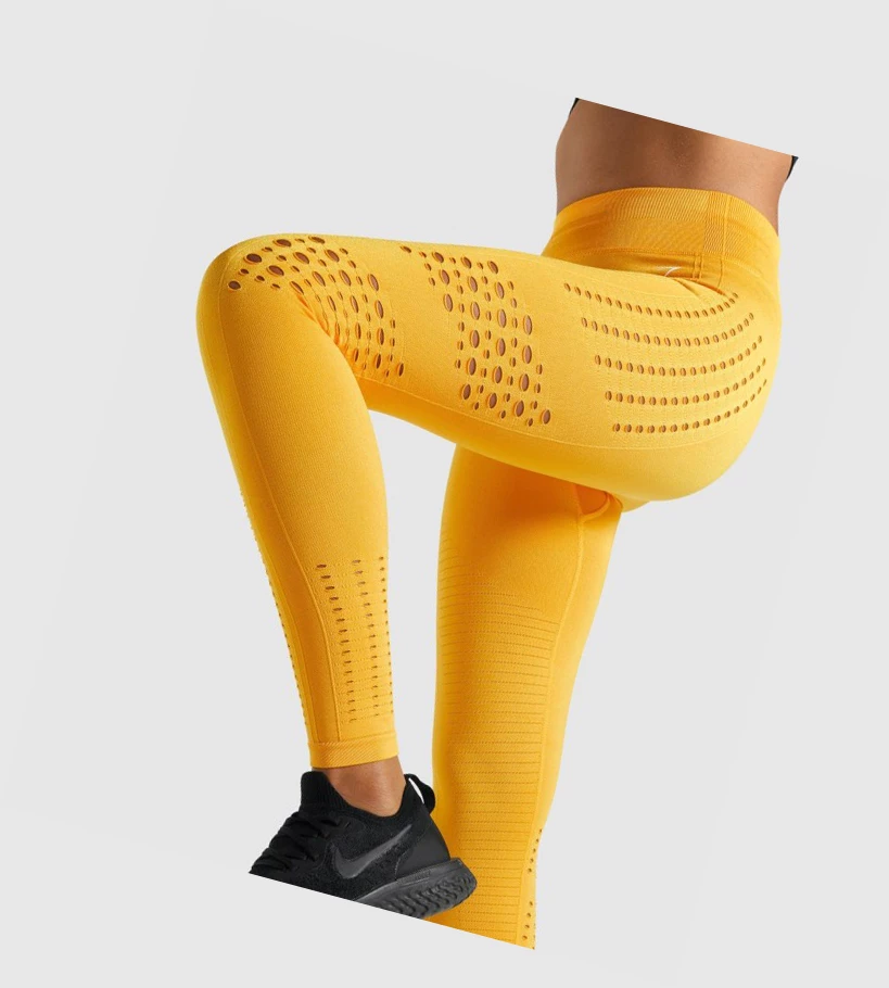 Gymshark Glow Seamless Tights High Waisted Naisten Leggingsit Keltainen | EJIRWQ394
