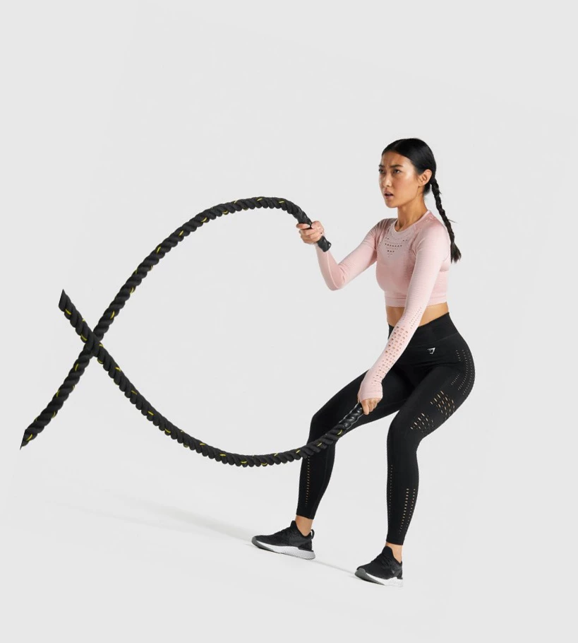 Gymshark Glow Seamless Tights High Waisted Naisten Leggingsit Mustat | XKHRIT146
