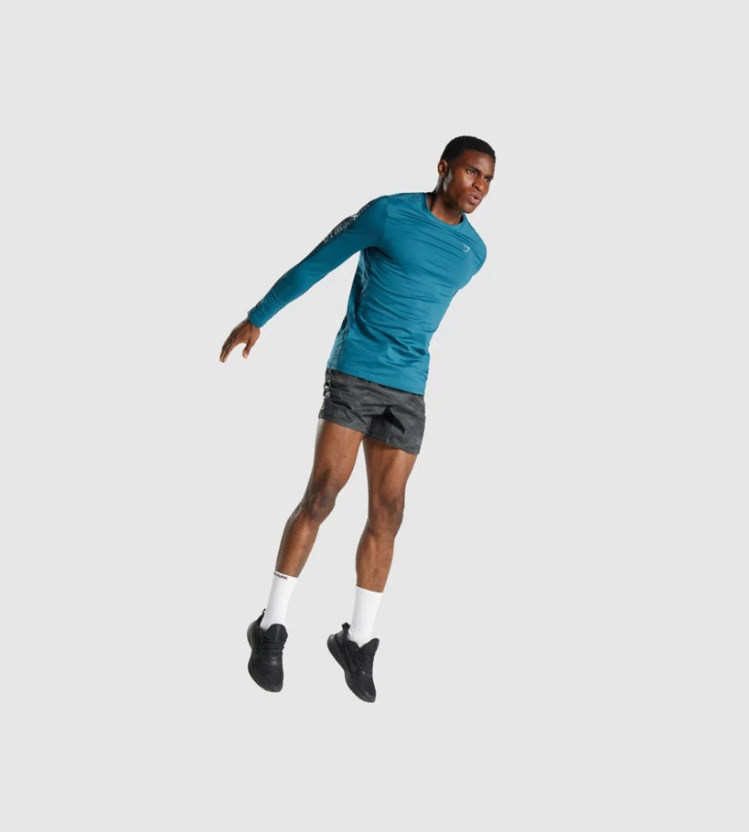 Gymshark Graafinen Urheilu Miesten Shortsit Mustat | GUFNBA106