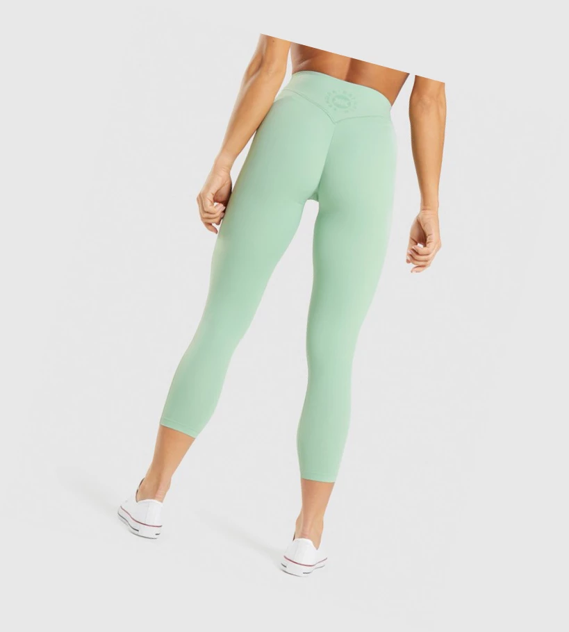 Gymshark KK Fit 7/8 High Waisted Naisten Leggingsit Vihreä | TRLKYI507