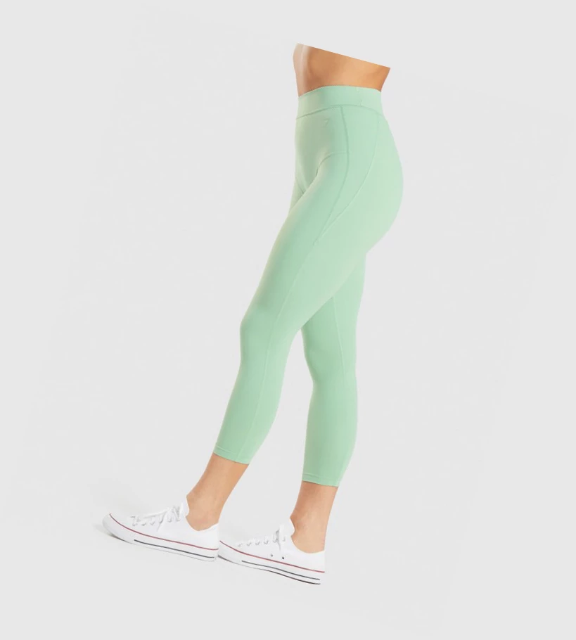 Gymshark KK Fit 7/8 High Waisted Naisten Leggingsit Vihreä | TRLKYI507