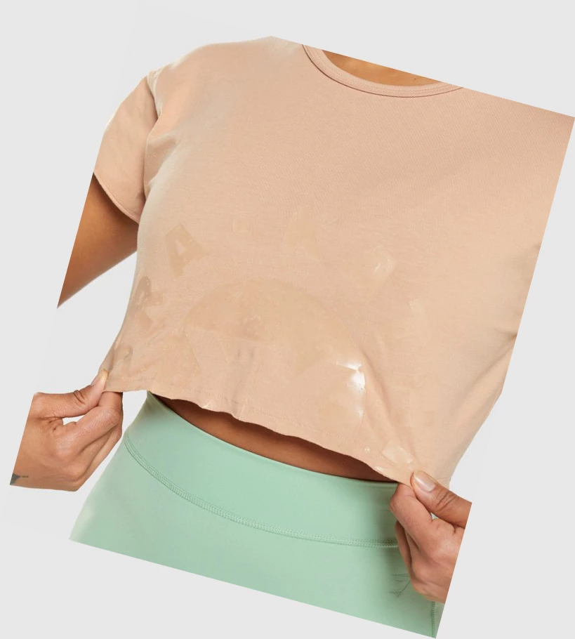 Gymshark KK Fit Raw Crop Top Naisten Puserot Vaaleankeltainen | HXUSOZ345