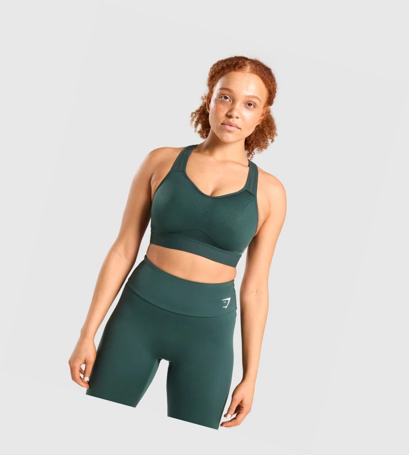 Gymshark Kevyet High Support Koulutus Naisten Urheiluliivit Tummanvihreä | HYXUSE765