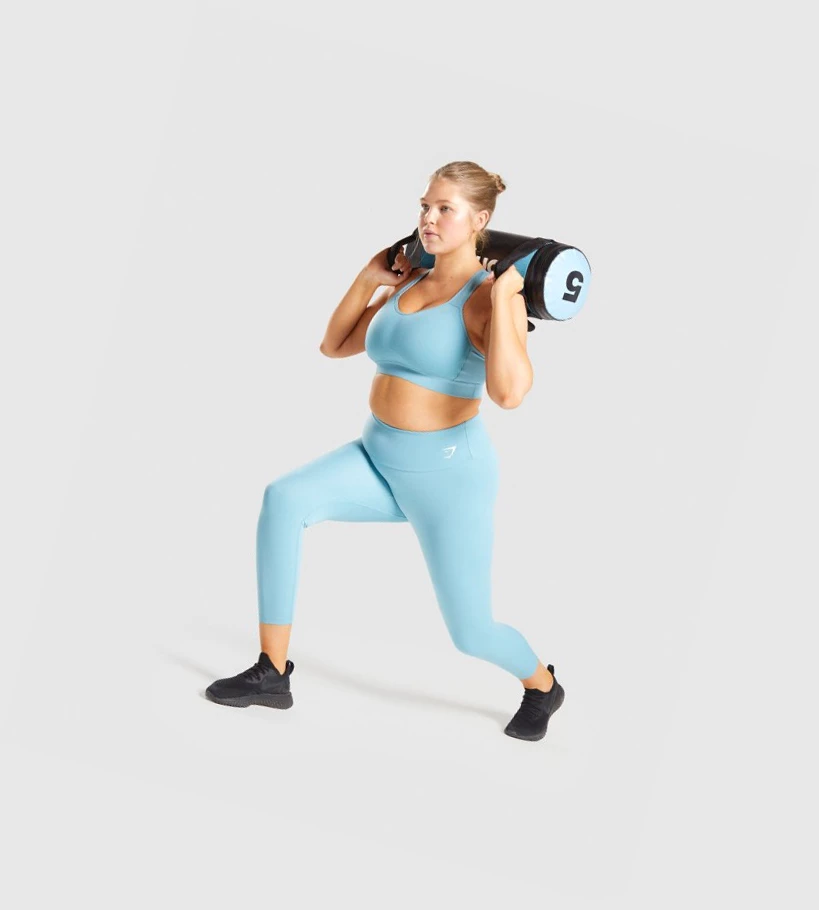 Gymshark Kevyet High Support Koulutus Naisten Urheiluliivit Vaaleansininen | LQXUWS485