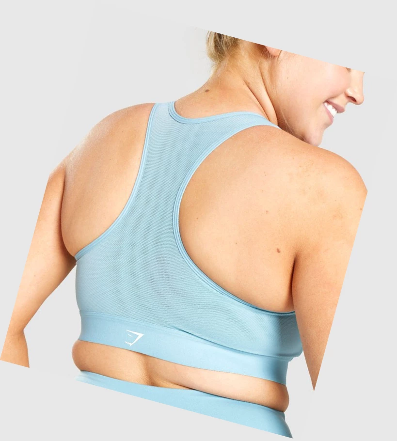 Gymshark Kevyet High Support Koulutus Naisten Urheiluliivit Vaaleansininen | LQXUWS485